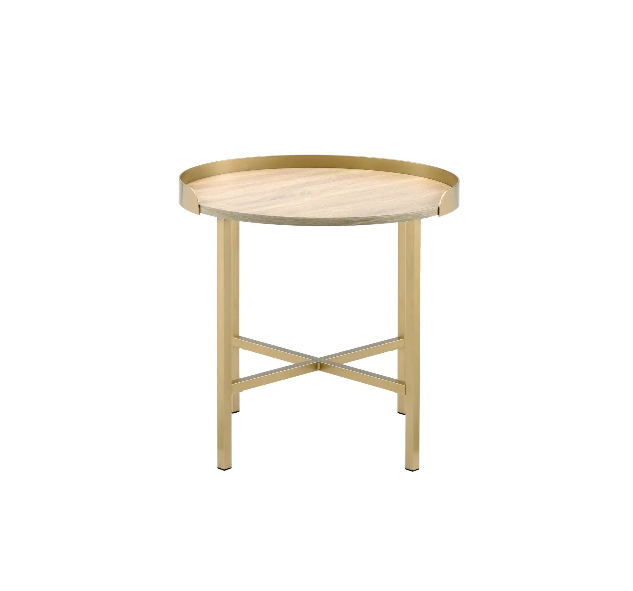 Mithea - End Table - Oak / Gold by Unique Piece Furniture