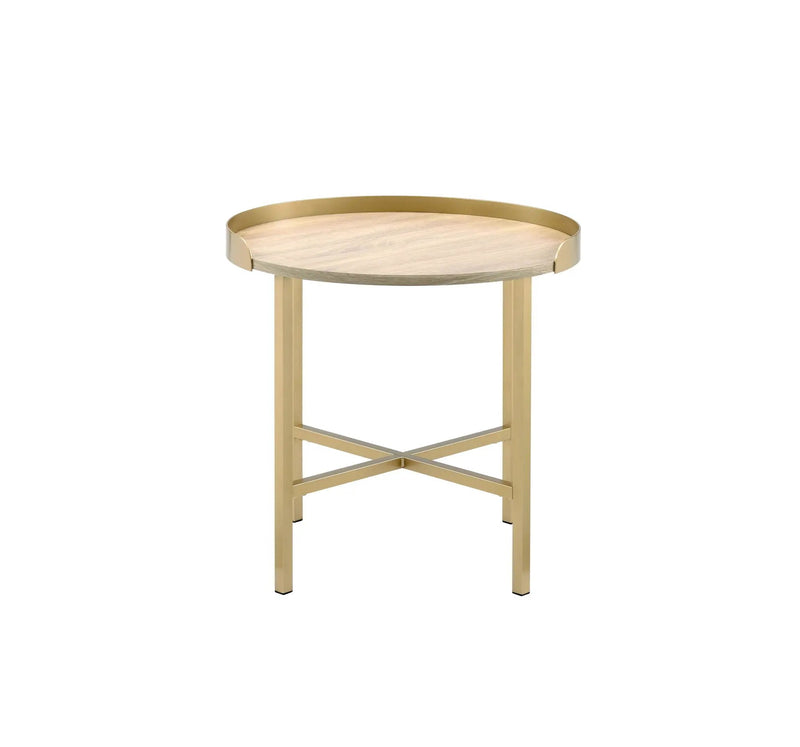 Mithea - End Table - Oak / Gold by Unique Piece Furniture