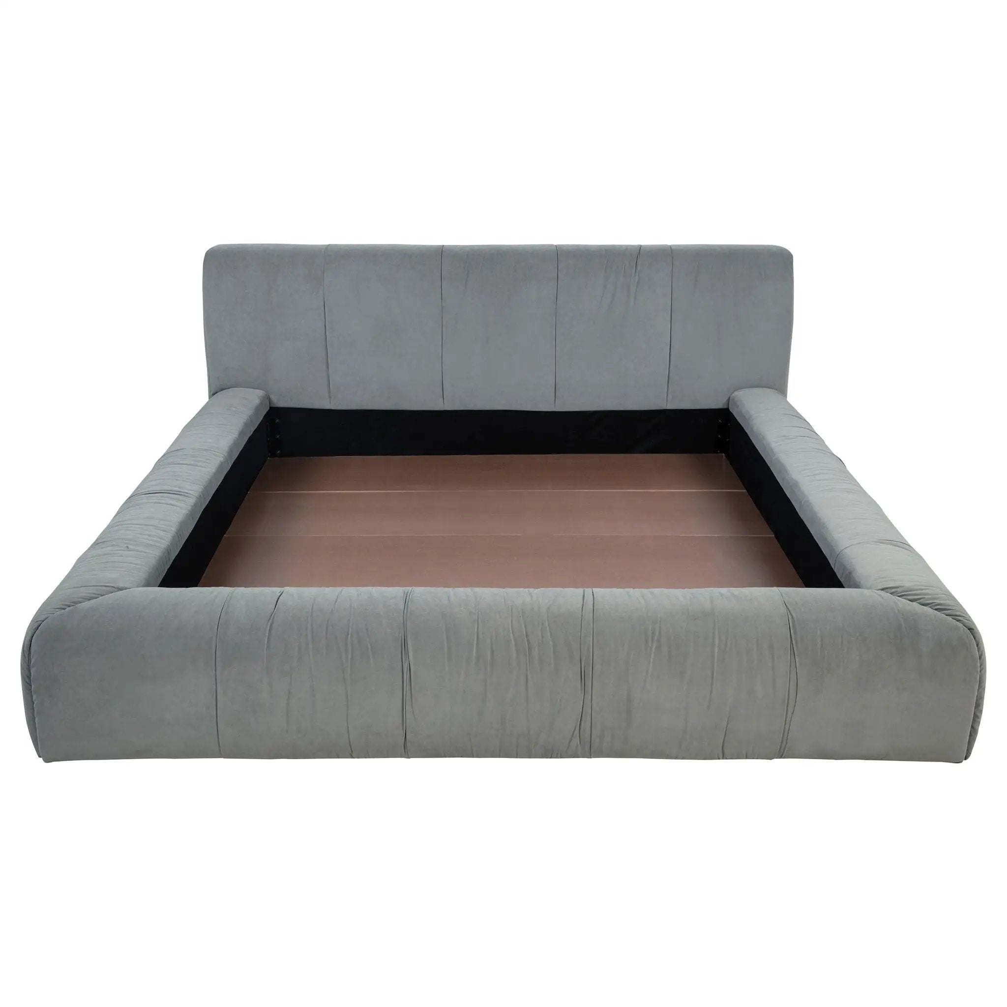 Wilshire Upholstered Eastern King Platform Bed Grey by Unique Piece Furniture