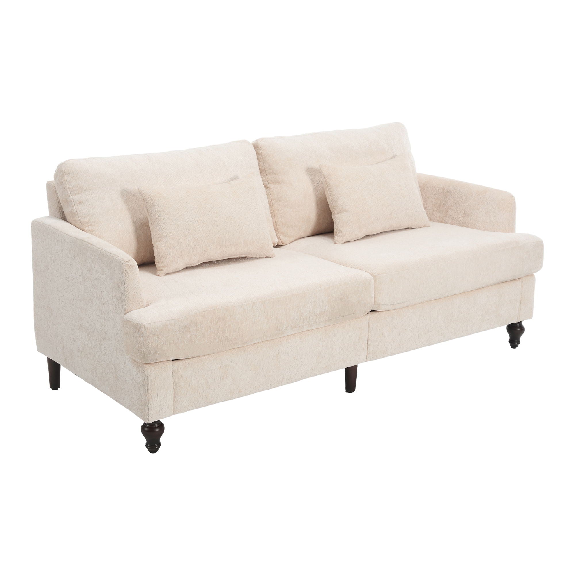 Mid Century Modern Fabric Loveseat Sofa, 2 Seat Upholstered Couch by Unique Piece Furniture