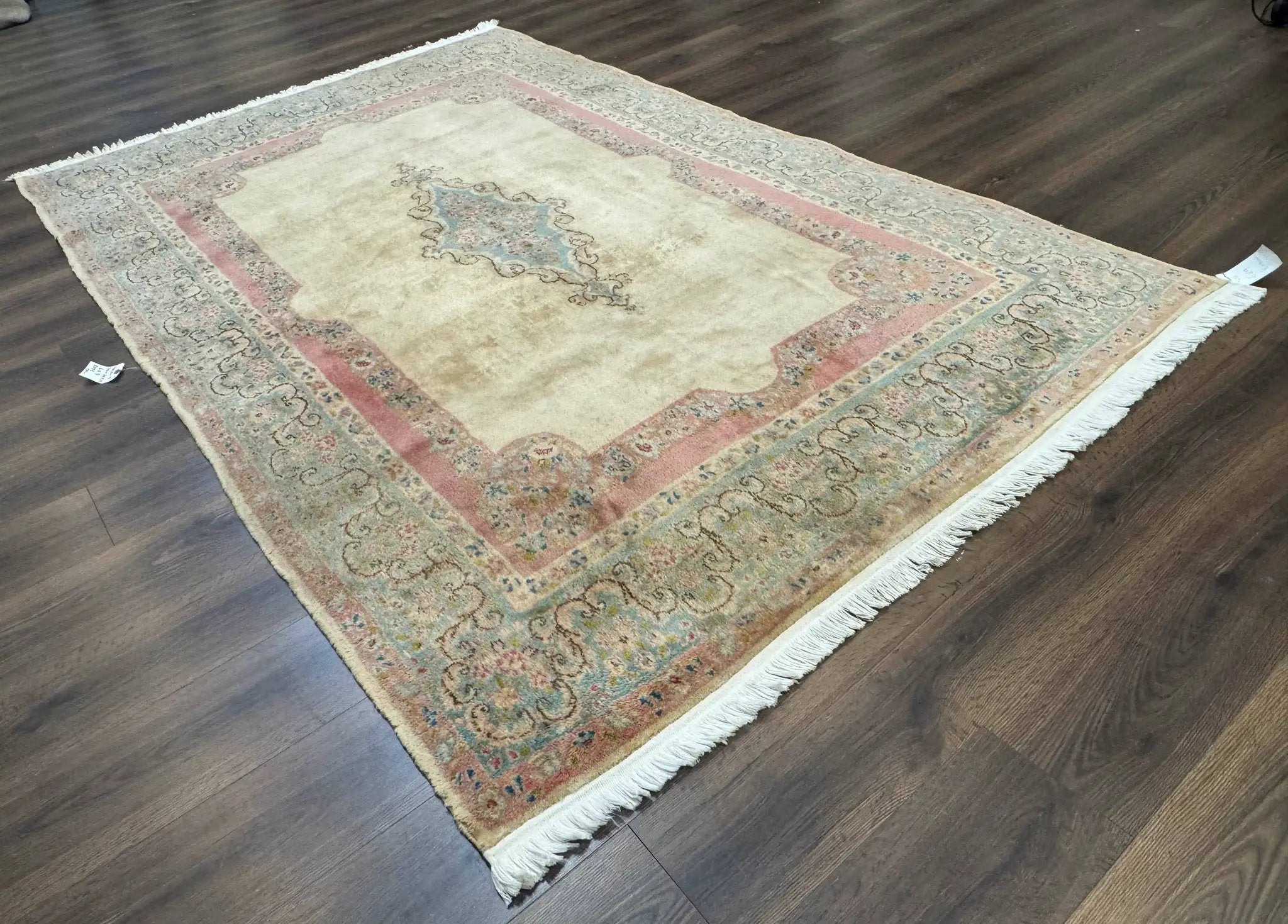 Persian Kerman Rug 6x9, Pastel Colors, Semi Open Field by Jewel Rugs