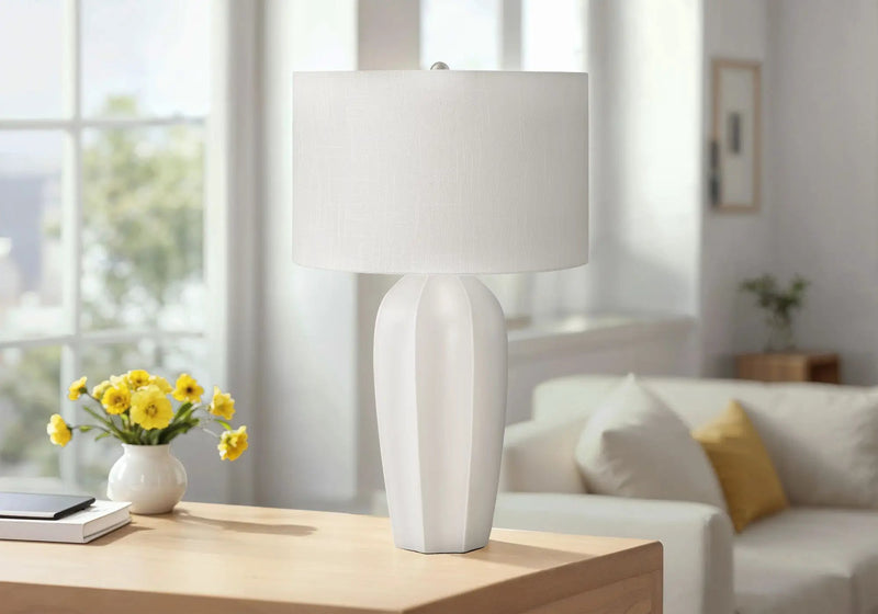 Modern Lighting Table Lamp - Cream by HouseOfZazla