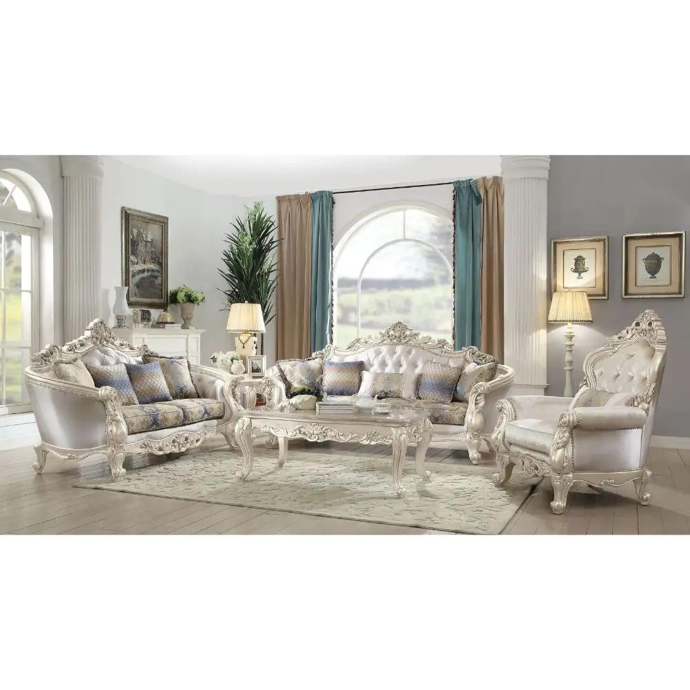 Gorsedd - Chair With Pillow - Fabric & Golden Ivory by Unique Piece Furniture