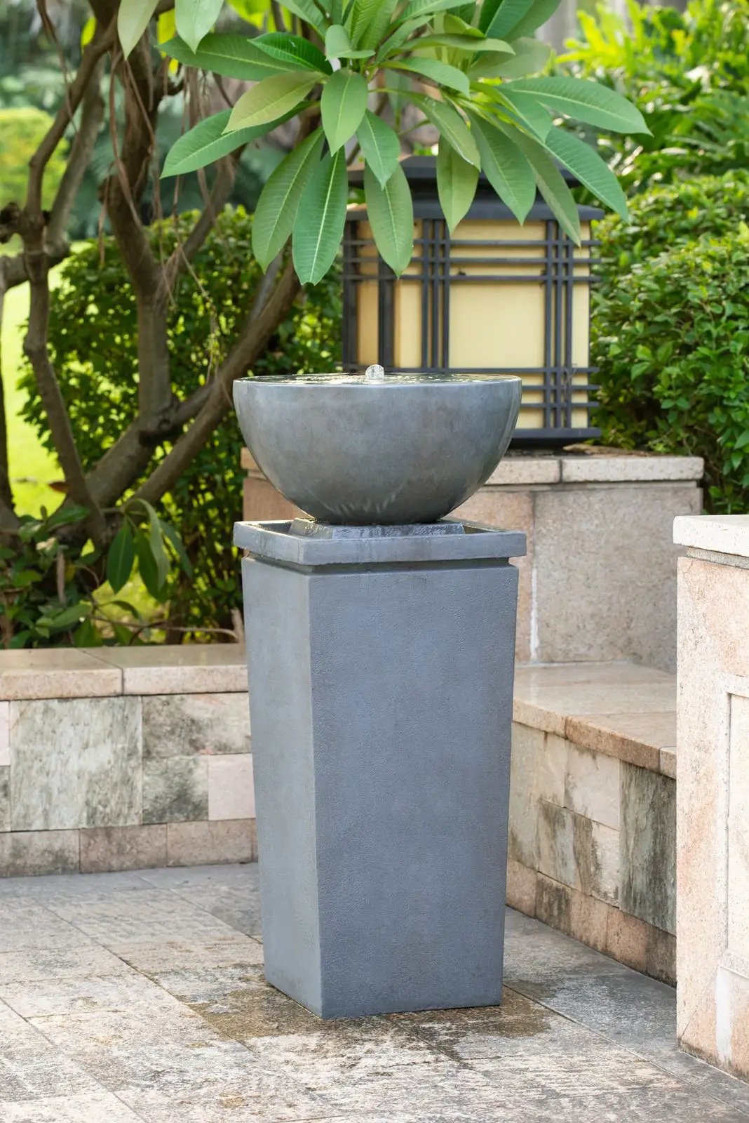 Zen Bowl Water Fountain, Outdoor Bird Feeder / Bath Fountains, Relaxing Water Feature For Garden by HouseOfZazla