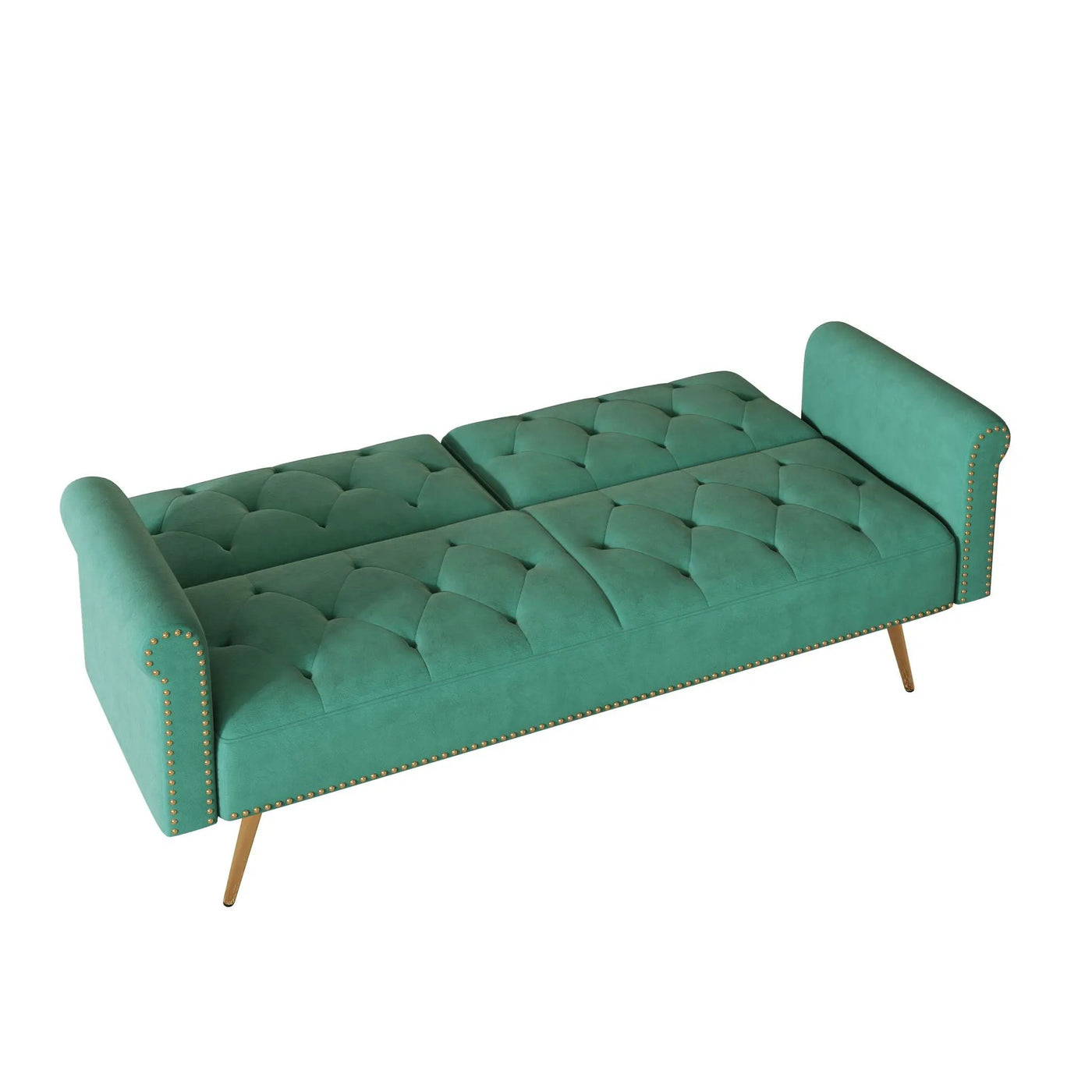 Luxurious Sofa Bed With Nail Head Trim And Matching Pillow by HouseOfZazla