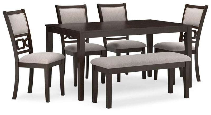 Langwest - Dining Room Table Set (Set of 6) - Brown by Unique Piece Furniture