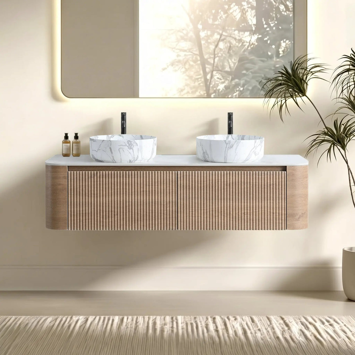 Erba 60 Inch Bathroom Vanity with Sink in Honey by HouseOfZazla