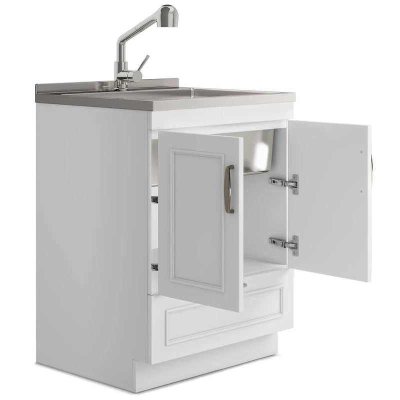 Cardinal - Laundry Cabinet With Faucet And Sink - White by HouseOfZazla