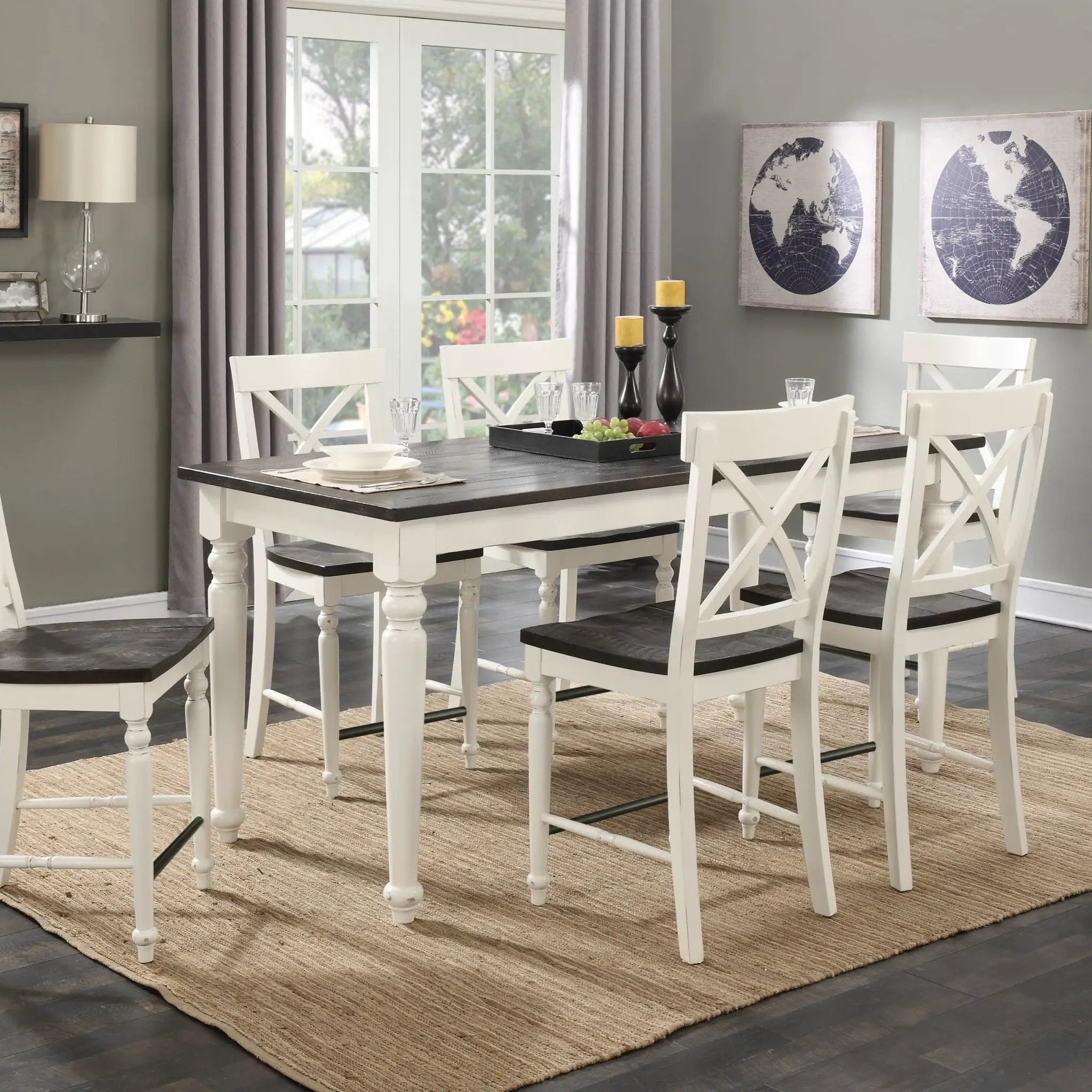 Dining Table With Leaf, Expandable - Brown by HouseOfZazla