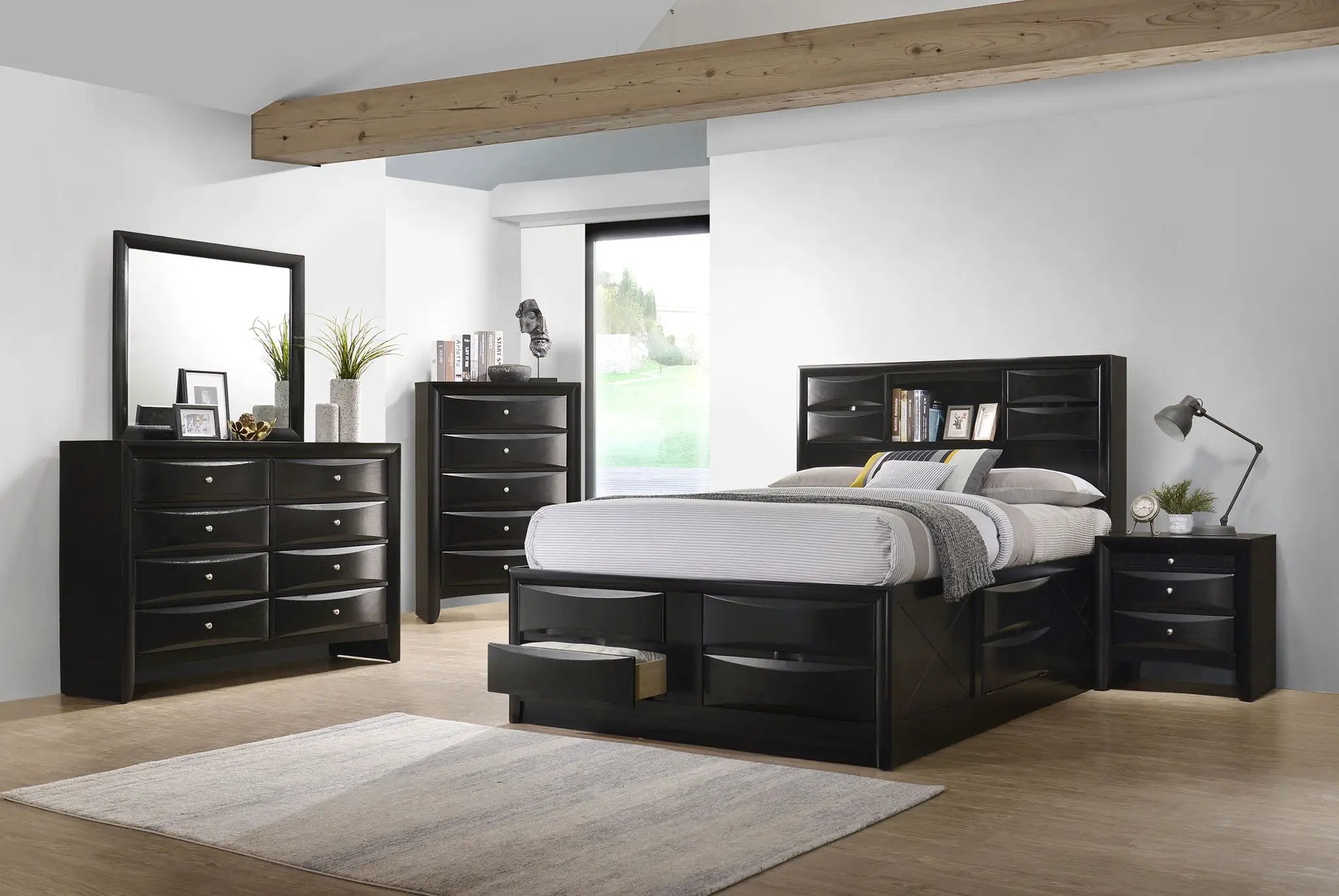 Briana 5-piece California King Bedroom Set Black by Unique Piece Furniture