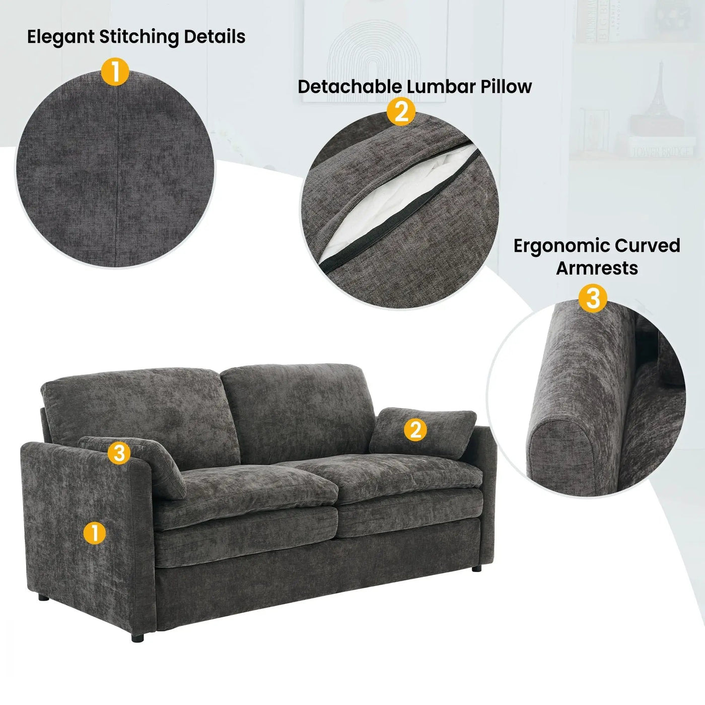 Cloud Sofa Set Couch For Living Room by Unique Piece Furniture