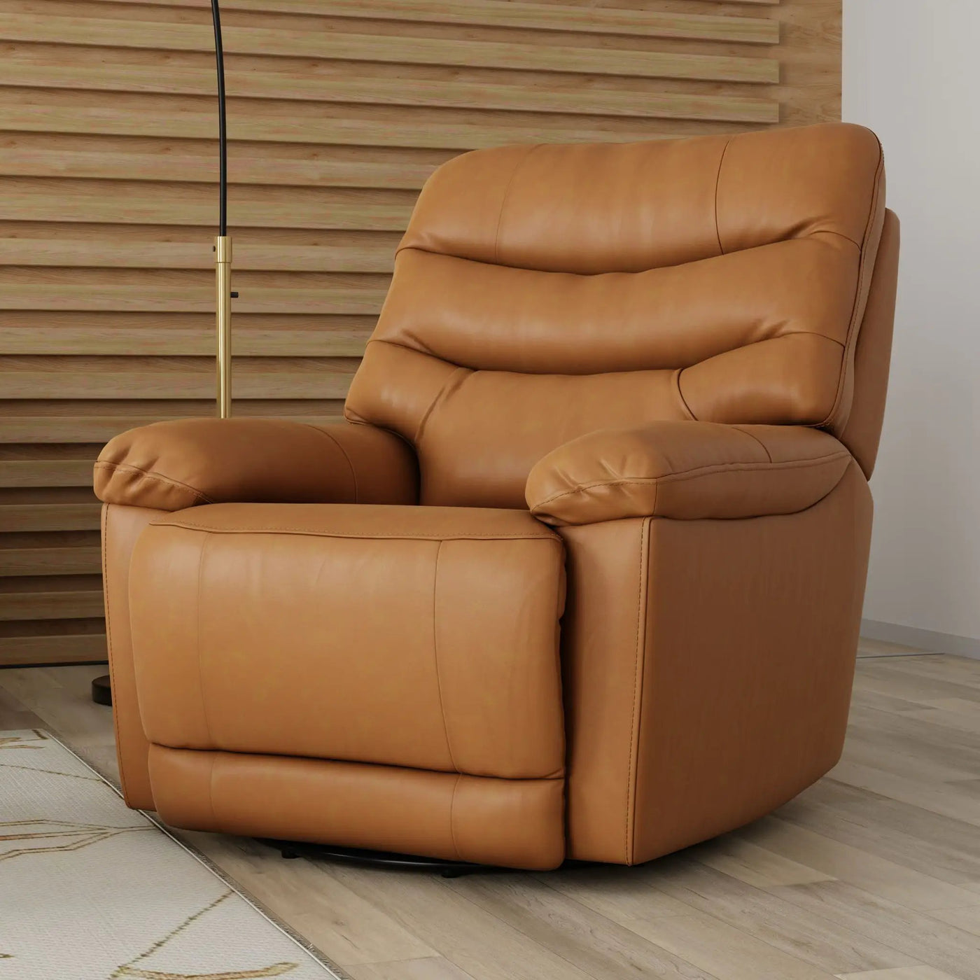 Oslo Antelope - Swivel Glider Recliner With Manual Footrest by Unique Piece Furniture