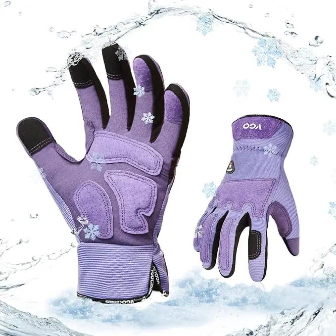Vgo... Winter Gardening Gloves Women,Safety Work Gloves, Puncture-proof,Thornproof,Touchscreen(1 Pair,M,Purple,SL7471FLWP) by GreenHaven Gardens