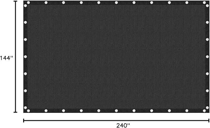 VICLLAX Shade Fabric Sun Shade Cloth Privacy Screen with Grommets for Patio Garden Pergola Cover Canopy Carport 12x20 FT, Graphite by GreenHaven Gardens