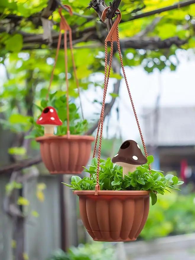 Kalolary 4Pcs Plant Watering Globes, Self Watering Spikes Terracotta Drip Water Stakes Irrigation Watering Bulbs for Pot, Indoor, Outdoor, Vacation (Mushroom) by GreenHaven Gardens