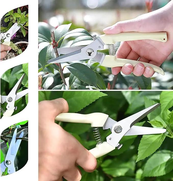 BUGUI Lightweight Garden Scissors - 7.5" Straight Blade Gardening Tool, Sharp Flower Shears for Cutting Flowers, Trimming Plants, Bonsai, Fruits Picking by GreenHaven Gardens