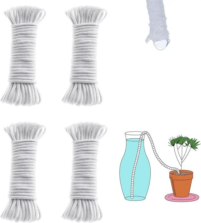 ORIMERC 200 feet 1/4 inch Self Watering Capillary Wick Cord Vacation Plant Sitter DIY Hydroponic Wicking Rope Seeds Start Planter Pot Automatic Potted Flower Passive Lazy Waterer String System Device by GreenHaven Gardens