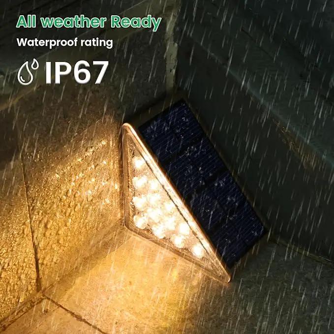 Solar Step Lights for Outside,16pack Solar Stair Lights Outdoor Waterproof IP67,Outdoor Deck Step Lights,Solar Outdoor Lights for Staircase,Patio,Front Step(Warm Brown)… by GreenHaven Gardens