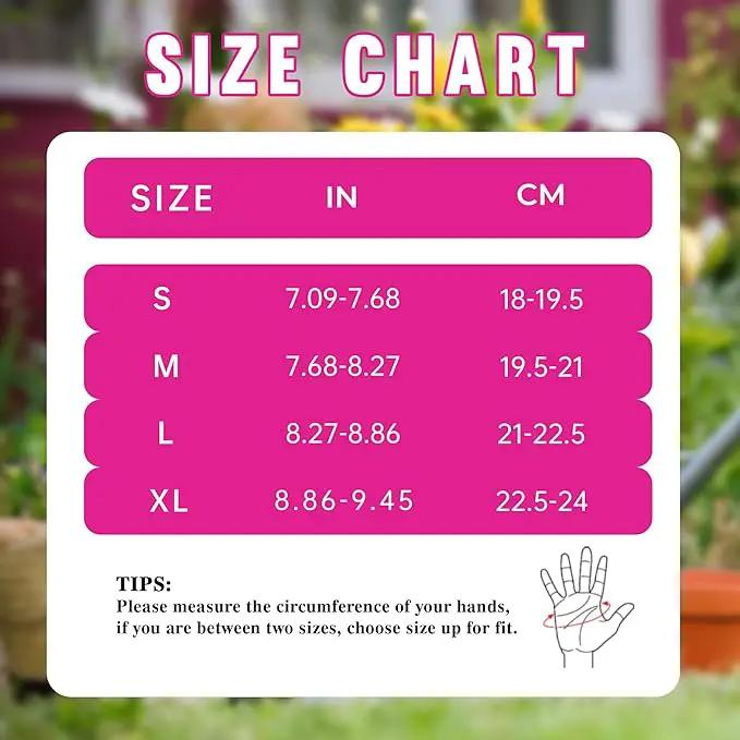 HANDLANDY Ladies Leather Gardening Gloves, Thorn Proof Women Rose Pruning Garden Yard Glove, Heavy Duty Long Sleeve Gloves (Medium, Rosy) by GreenHaven Gardens