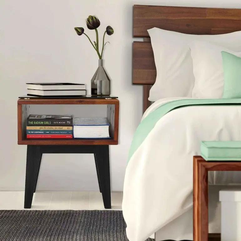 Serena Solid Wood Nightstand by Megsu