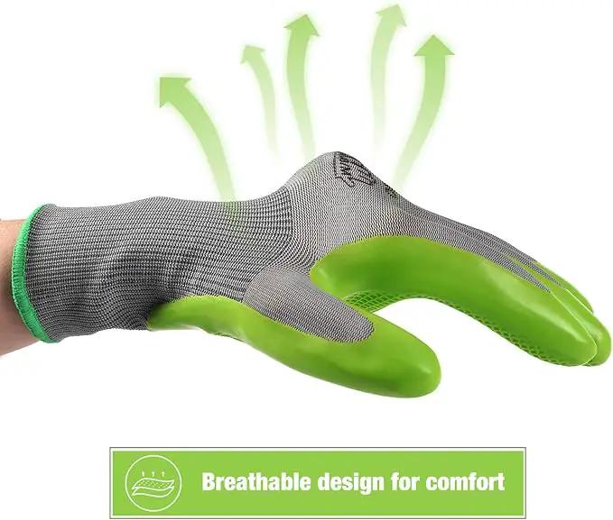 WORKPRO 6 Pairs Garden Gloves, Work Glove with Eco Latex Palm Coated, Gardening Gloves, Working Gloves for Weeding, Digging, Raking, and Pruning (Medium) by GreenHaven Gardens