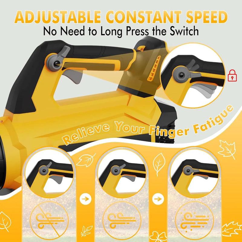 Leaf Blower Cordless (Upgraded) - 630CFM/160MPH, 21V Powerful Electric Cordless Leaf Blower with 2 x 4.0Ah Batteries and Charger, Battery Powered Leaf Blowers for Lawn Care, Patio, Yard, Dust, Snow by GreenHaven Gardens