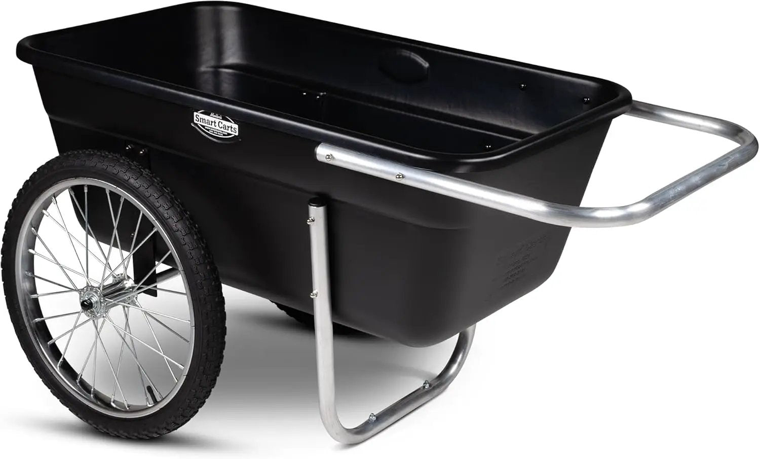 Smart Carts Premium Yard Cart - Strong, Lightweight, and Perfectly Balanced (20" Air Filled Wheels) by GreenHaven Gardens