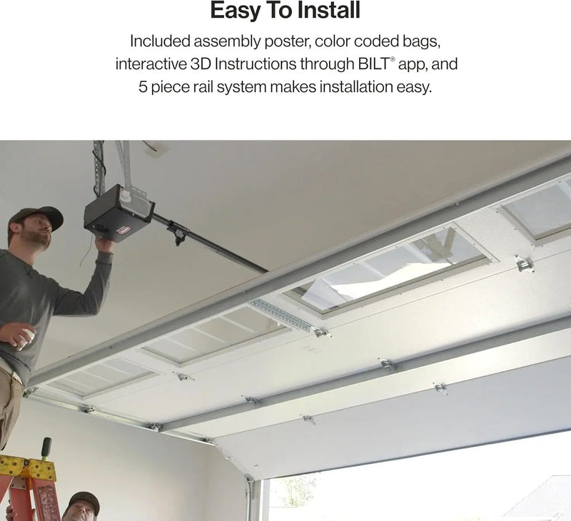 Genie Chain Drive 750 Garage Door Opener with Battery Backup, Surge Protector and one Single Button Garage Door Remote by GreenHaven Gardens
