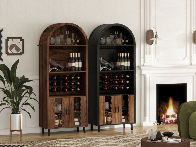 71' Farmhouse Arched Wine Bar Cabinet, photo 11 of 13