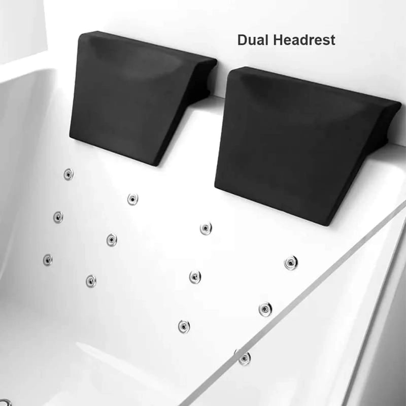 Nuvia Solstice 71-Inch Luxury 2-Person Acrylic Whirlpool Tub With LED Lights Jets And Faucet (SAK69173) by SAKSBY WHOLESALE