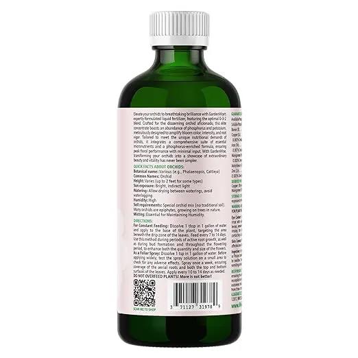 0-3-2 Giant Bloom: Orchid Bloom Enhancer - Orchid Bloom Booster - Orchid Food Fertilizer Concentrate - Chelated Nutrients for Healthy Flower & Reblooms (8 OZ) by GreenHaven Gardens