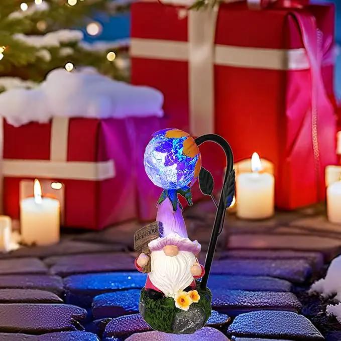 Garden Gnomes Outdoor Statue with Solar Lights Welcome Gnome Home Garden Decor Mom Gifts for Yard Patio Home Garden by GreenHaven Gardens