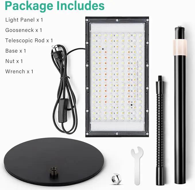 LBW Grow Light for Indoor Plants,144 LED Full Spectrum Plant Light for Indoor Plants, Large Desk Grow Lamp with On/Off Switch, Height Adjustable, Flexible Gooseneck, Ideal for Indoor Grow by GreenHaven Gardens