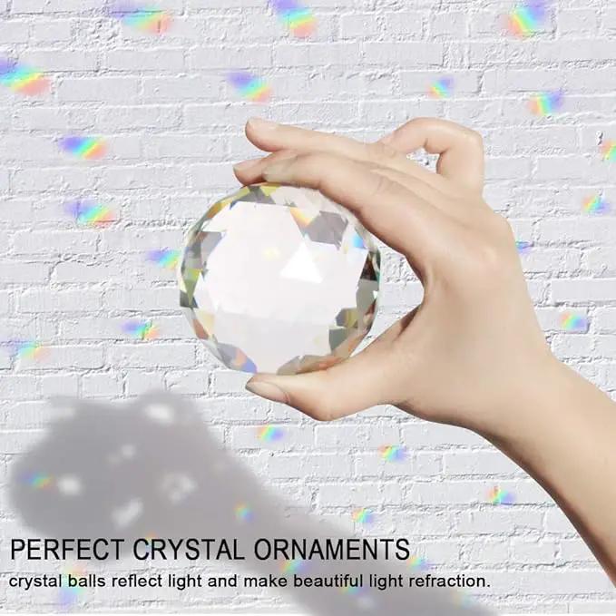Clear Crystal Ball Prism Window Rainbow Maker Window Prisms Suncatcher for Feng Shui, (60mm /2.4inch) by GreenHaven Gardens