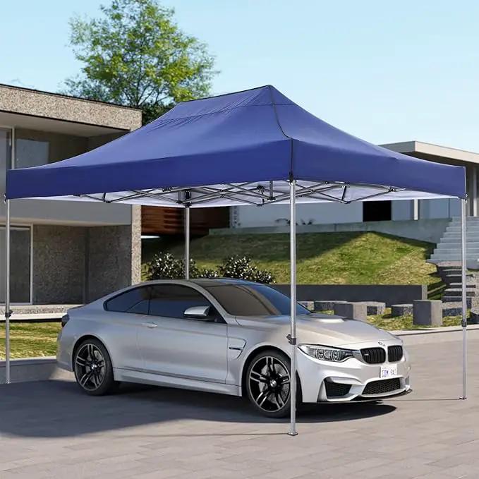 COBIZI 10x15 Heavy Duty Pop up Canopy Tent Easy Up Commercial Outdoor Canopy Wedding Party Tents for Parties All Season Wind & Waterproof Gazebo with Carry Bag, Dark Blue(Frame Thickened) by GreenHaven Gardens