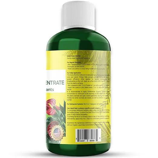 Organic Premium Seaweed Anthurium Fertilizer - Liquid Kelp Plant Food - Nutrient-Rich Soil Enhancer (8 OZ) by GreenHaven Gardens