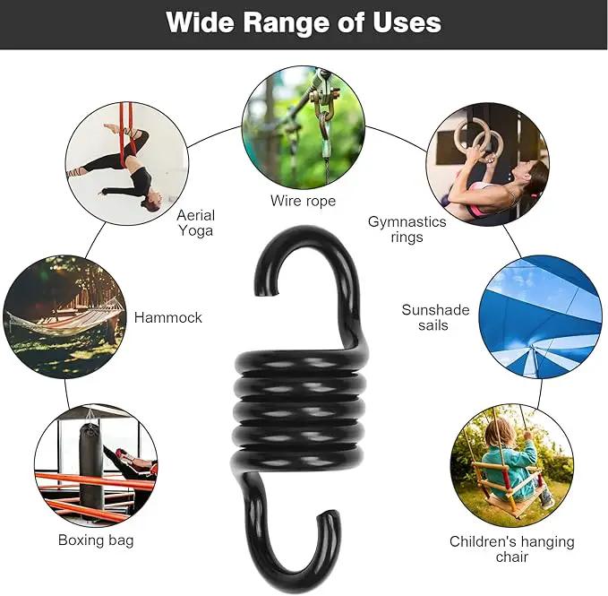 Hammock Spring Swing Hammoch Springs for Hanging Porch Chair 550lbs Weight Capacity,Black by GreenHaven Gardens