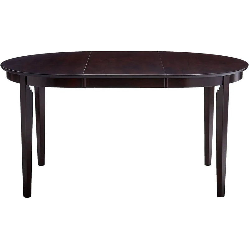 Contemporary Oval Dining Table in Dark Brown Cappuccino Wood Finish by HomePacific