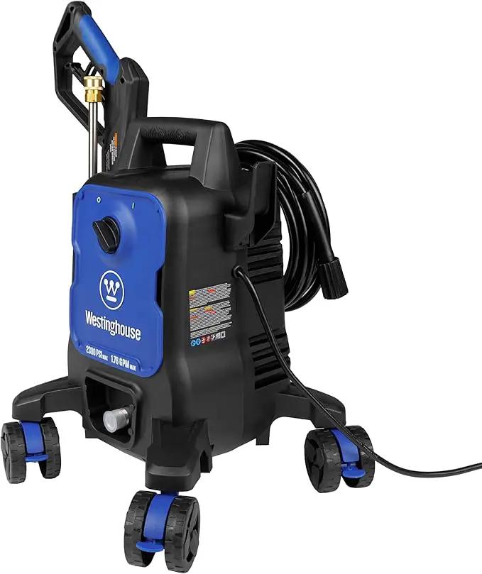 Westinghouse ePX3100 Electric Pressure Washer, 2300 Max PSI 1.76 Max GPM with Anti-Tipping Technology, Onboard Soap Tank, Pro-Style Steel Wand, 5-Nozzle Set, for Cars/Fences/Driveways/Home/Patios by GreenHaven Gardens