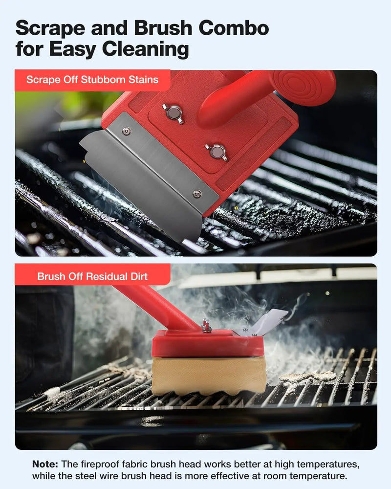 Grill Brush Bristle Free(Steel Wire),Replaceable BBQ Cleaning Head,Safe Replacement Cleaning Pad for Cast Iron or Stainless-Steel Grates (No Handle) by GreenHaven Gardens