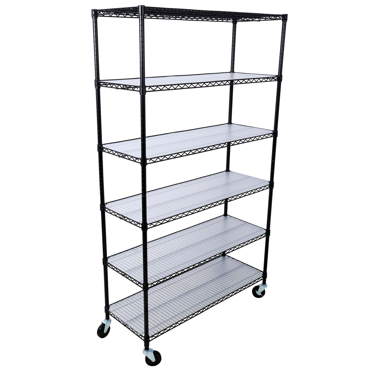 6 Tier 6000Lbs Capacity Nsf Metal Shelf Wire Shelving Unit, Heavy Duty Adjustable Storage Rack With Wheels & Shelf Liners For Commercial Grade Utility Steel Storage Rack, photo 23 of 40