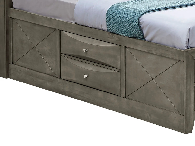 Modern Design Storage Bed With Bookcase Headboard by Unique Piece Furniture
