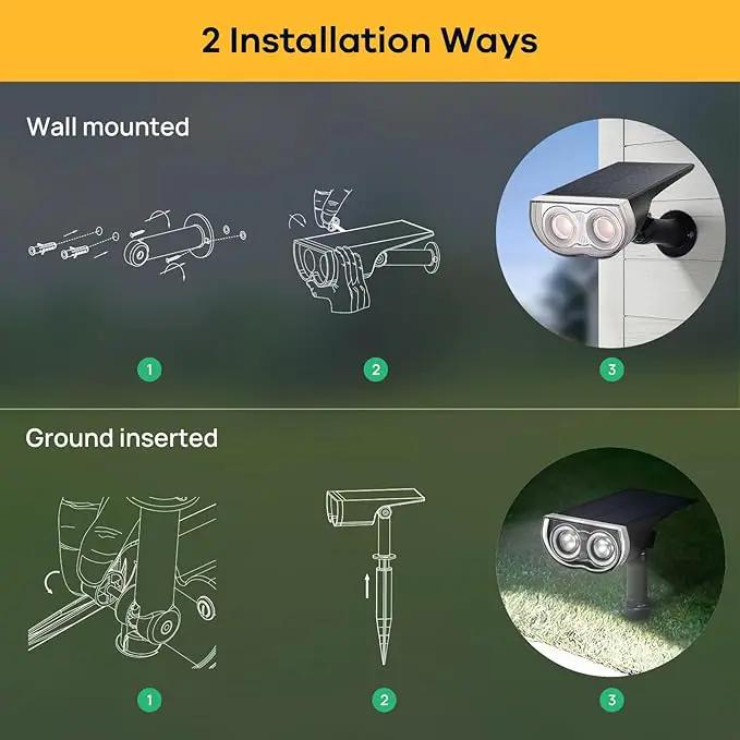 Linkind StarRayS 12 LEDs Landscape Solar Spotlights, Solar Powered Dusk-to-Dawn Outdoor Garden Lights, 350LM 3000K Warm White, IP67 Waterproof for Garden Yard Patio Driveway Porch, 2-Pack by GreenHaven Gardens