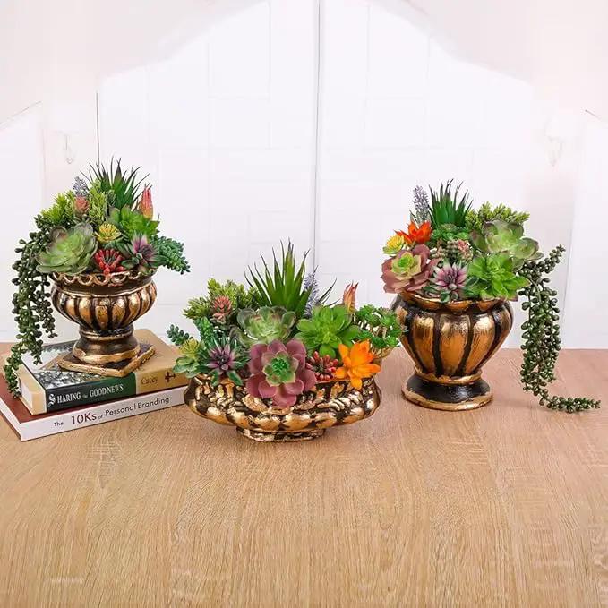18 Pack Artificial Succulents Realistic Textured Fake Succulents Unpotted Artificial Cactus Plant Suitable for Garden Home Office Greening and Decoration by GreenHaven Gardens