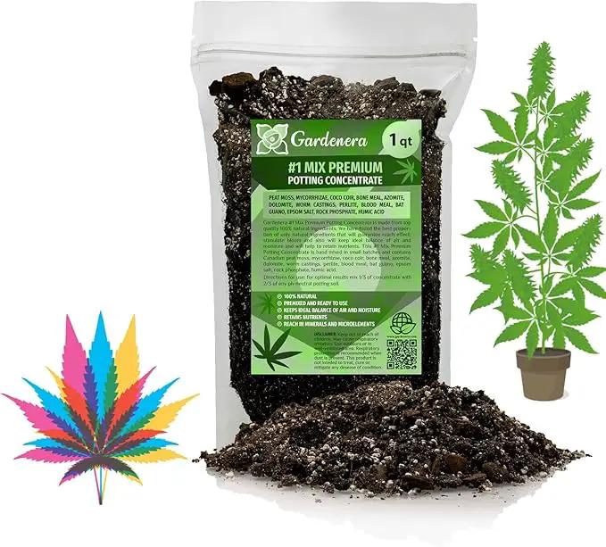 Organic Autoflower Plants Potting Soil Mix - Perfect Balance of Nutrients, Drainage, and Aeration for Thriving Autoflower Plants- 1 Quart by GreenHaven Gardens