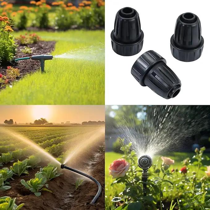 8pcs Garden Hose Adapter, 3/4'' Faucet Convert to 1/2'' Drip Irrigation Tubing, Drip Irrigation Hose Connectors for Outdoor Watering, Fittings with 8pcs Rubber Washers (1 Barb) by GreenHaven Gardens