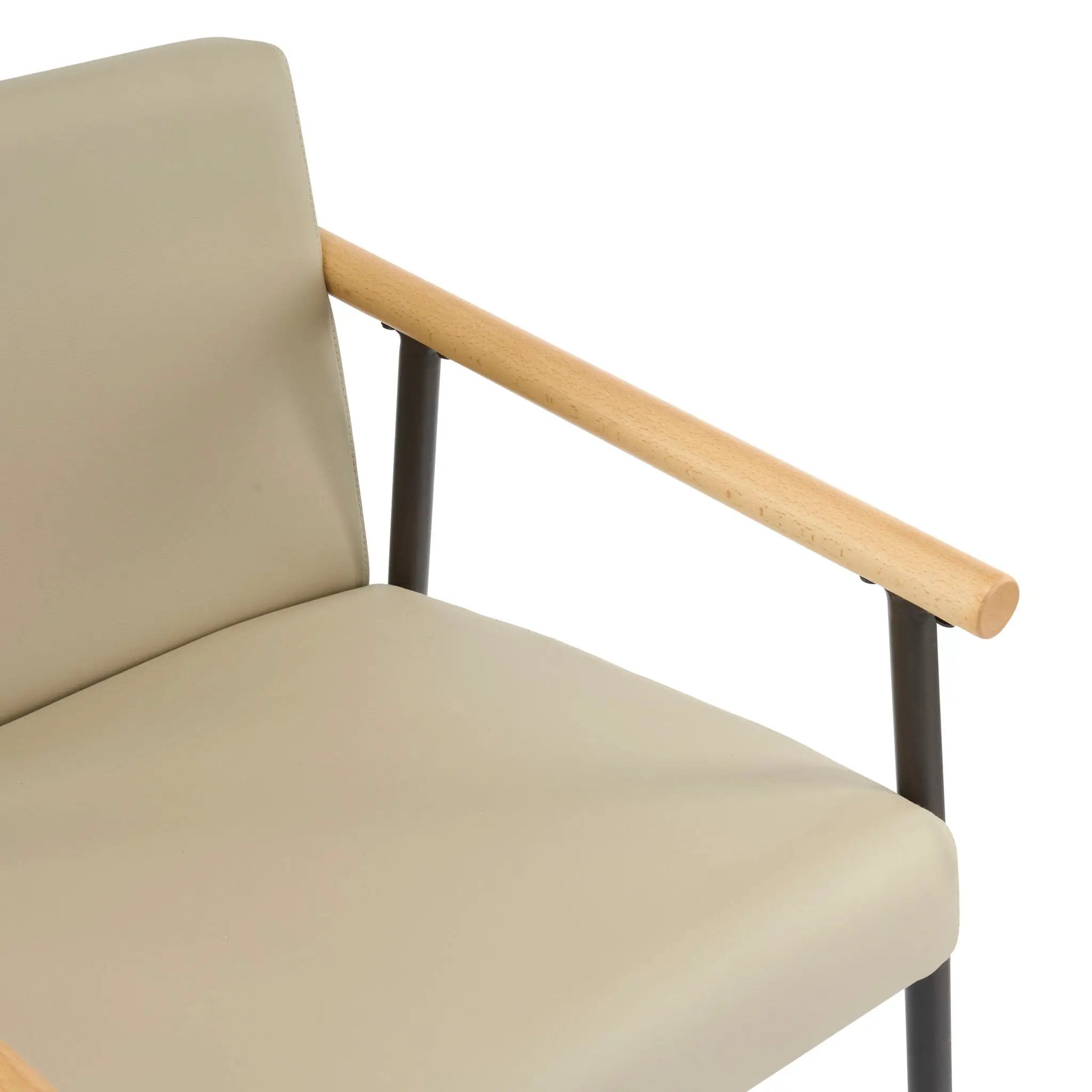 Mid Century Modern Counter Stool Set with Espresso Metal Frame - Khaki by HouseOfZazla
