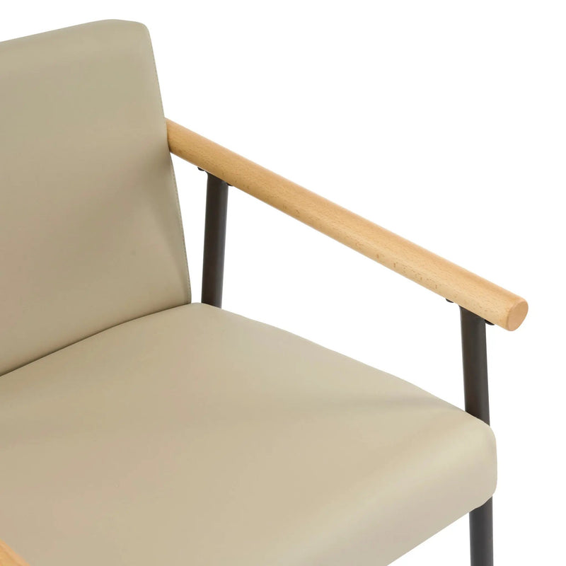Mid Century Modern Counter Stool Set with Espresso Metal Frame - Khaki by HouseOfZazla