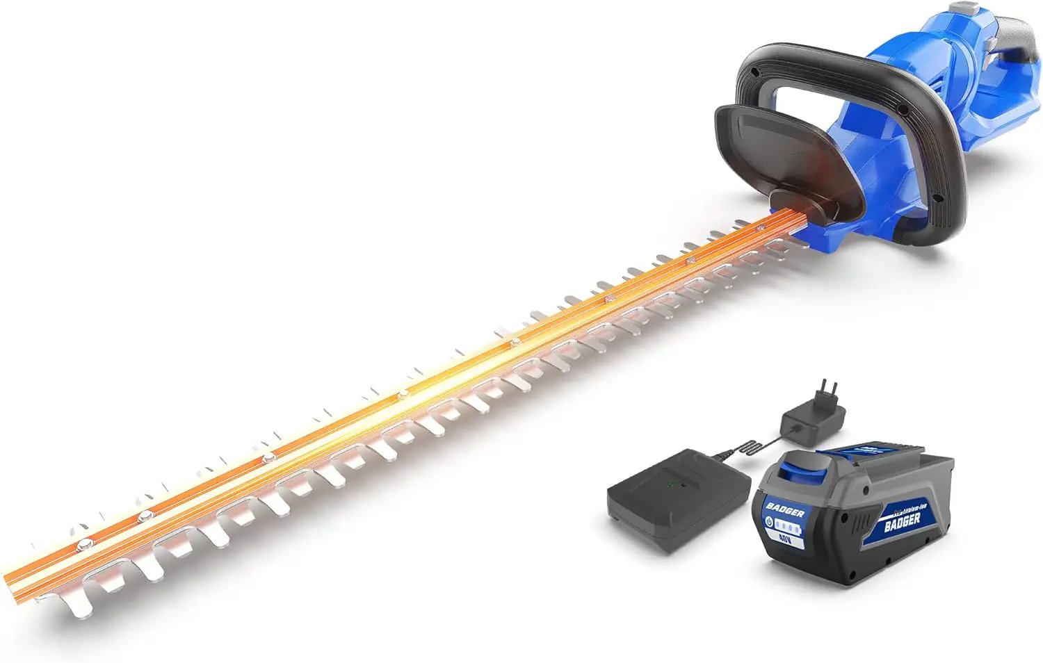 WILD BADGER POWER Hedge Trimmer 40V 24” Cordless, Powerful Electric Hedge Trimmer, 2.0Ah Battery and Charger Included by GreenHaven Gardens