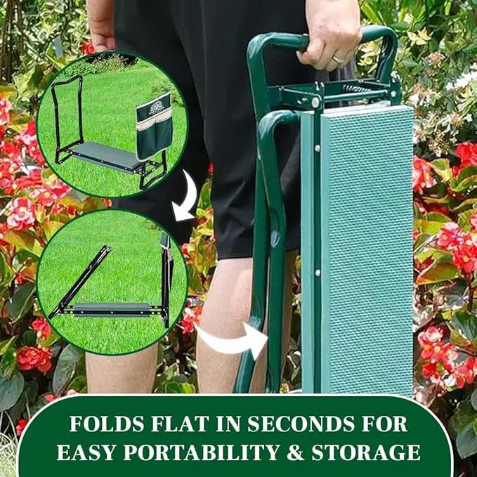 Garden Kneeler and Seat, Foldable Garden Stool Heavy Duty Gardening Bench for Kneeling and Sitting to Prevent Knee & Back Pain, Gardening Gifts for Women, Grandparents, Seniors, Mom & Dad by GreenHaven Gardens